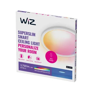 SuperSlim LED plafondlamp RGBW Ø54cm van WiZ in Wit – productfoto 1 van 5