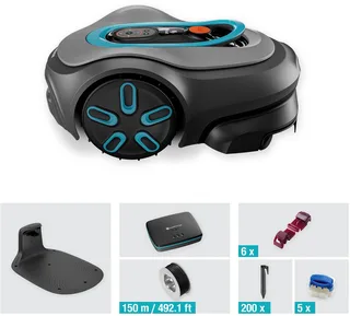 Rasenmähroboter smart SILENO pro, bis 600 m² Rasenfläche, inkl. 150 m Begrenzungskabel fra Gardena – produktbillede 1 af 5